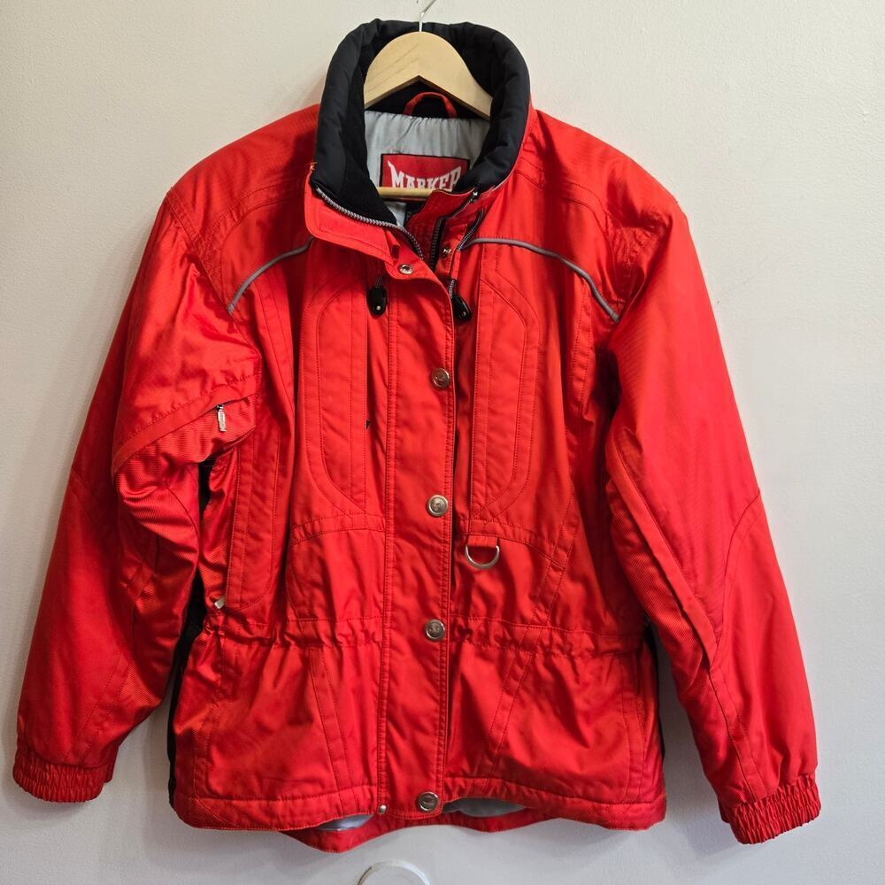 Marker Vintage Y2K Red Ski Jacket Size 8 Winter Coat Insulated Waterproof